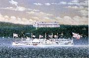 James Bard Daniel Drew, Hudson River steamboat built USA oil painting artist